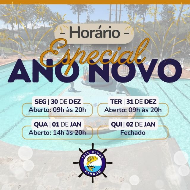 Estaremos abertos em horrio especial nessa semana de Ano Novo
